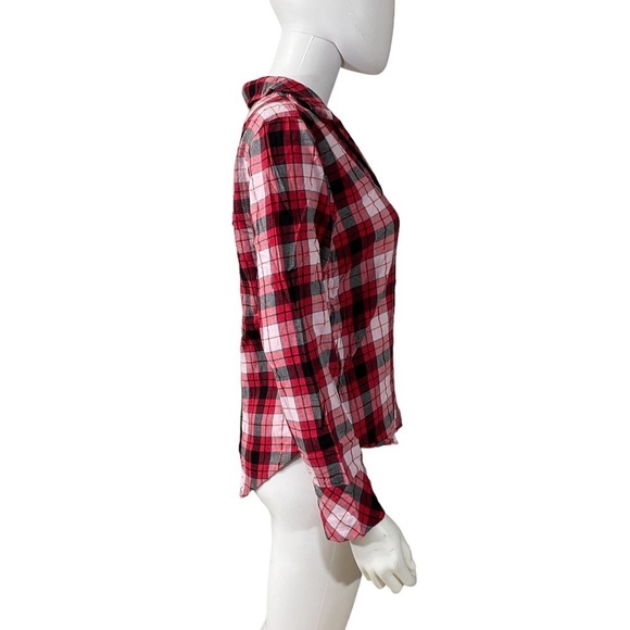 Victoria's Secret Red Plaid Pajama Shirt - Picture 6 of 9
